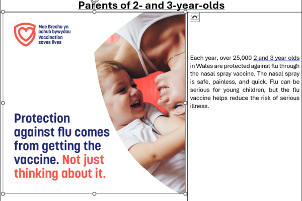 Flu Vaccination 2-3 year olds